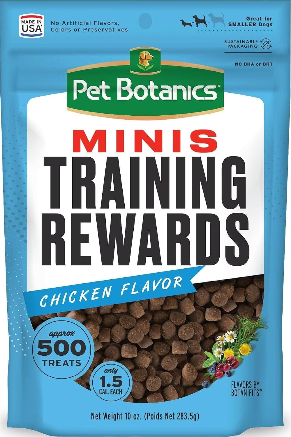 10 Oz. Pouch Training Reward Mini Soft & Chewy, Chicken Flavor, with 500 Treats per Bag, the Choice of Top Trainers